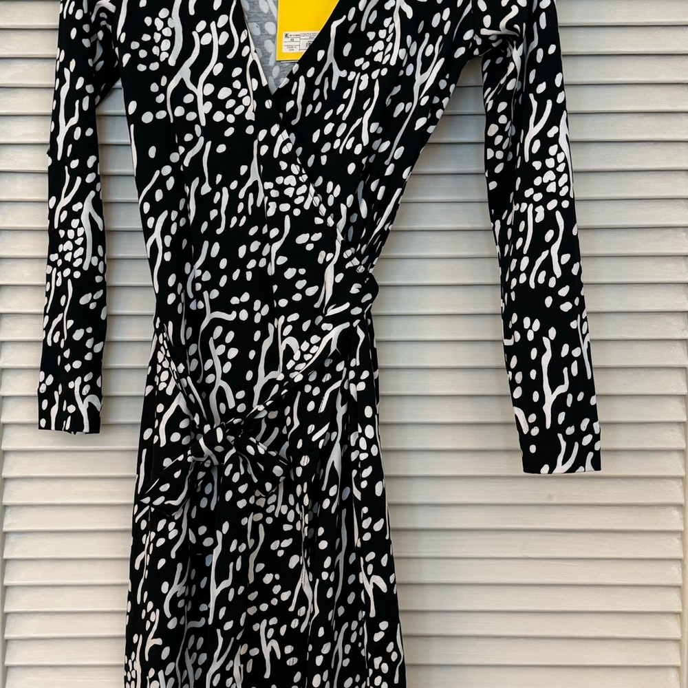 Diane von Furstenburg Sea Spots Wrap Dress XS NWT